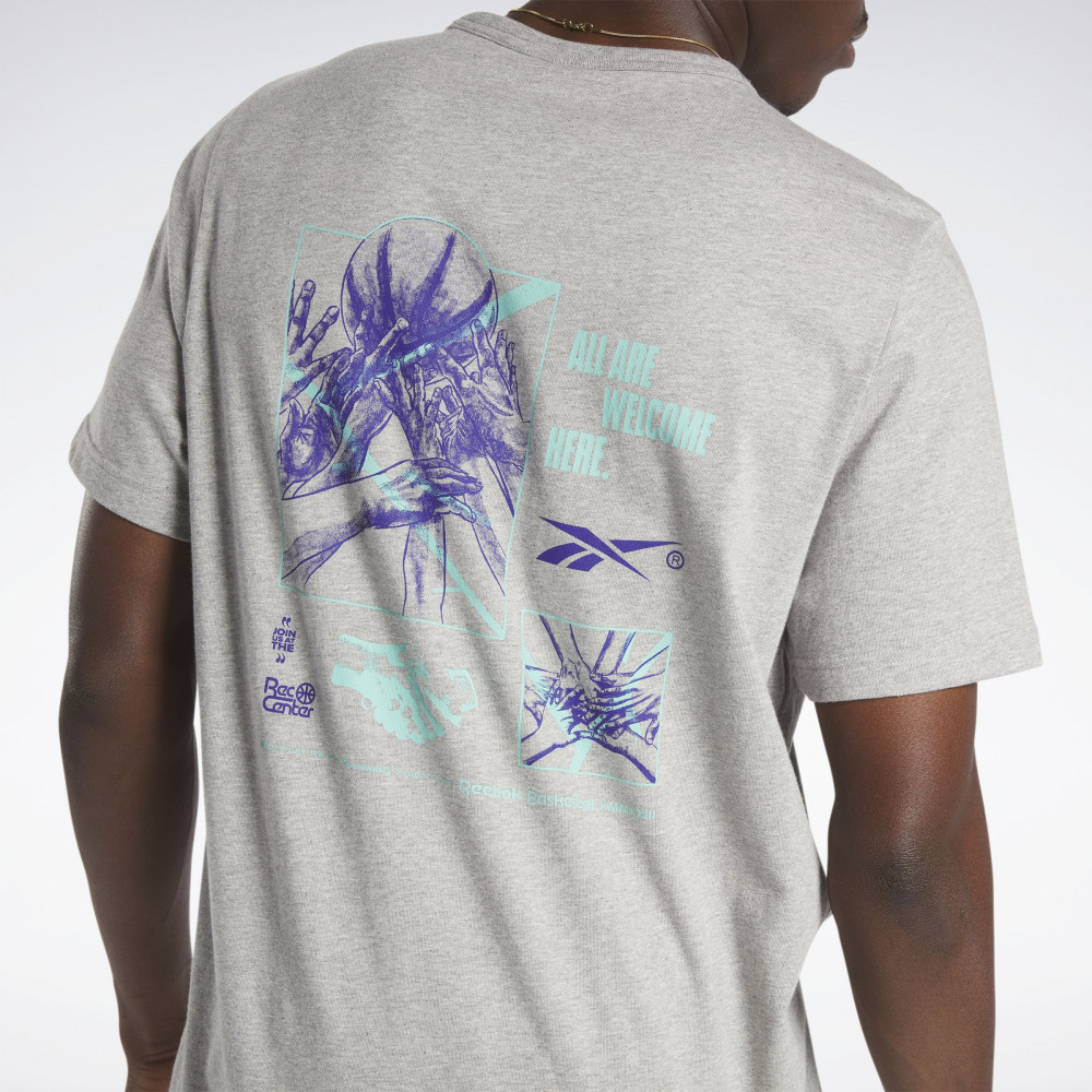 Outlet Футболка Reebok Basketball Court Top T-Shirt Grey IA2419_image_4