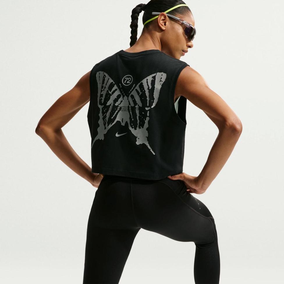 Outlet Жіноча футболка NIKE W NKDF MOVE SL SWFT BTRFLY TEE IM0631-010
