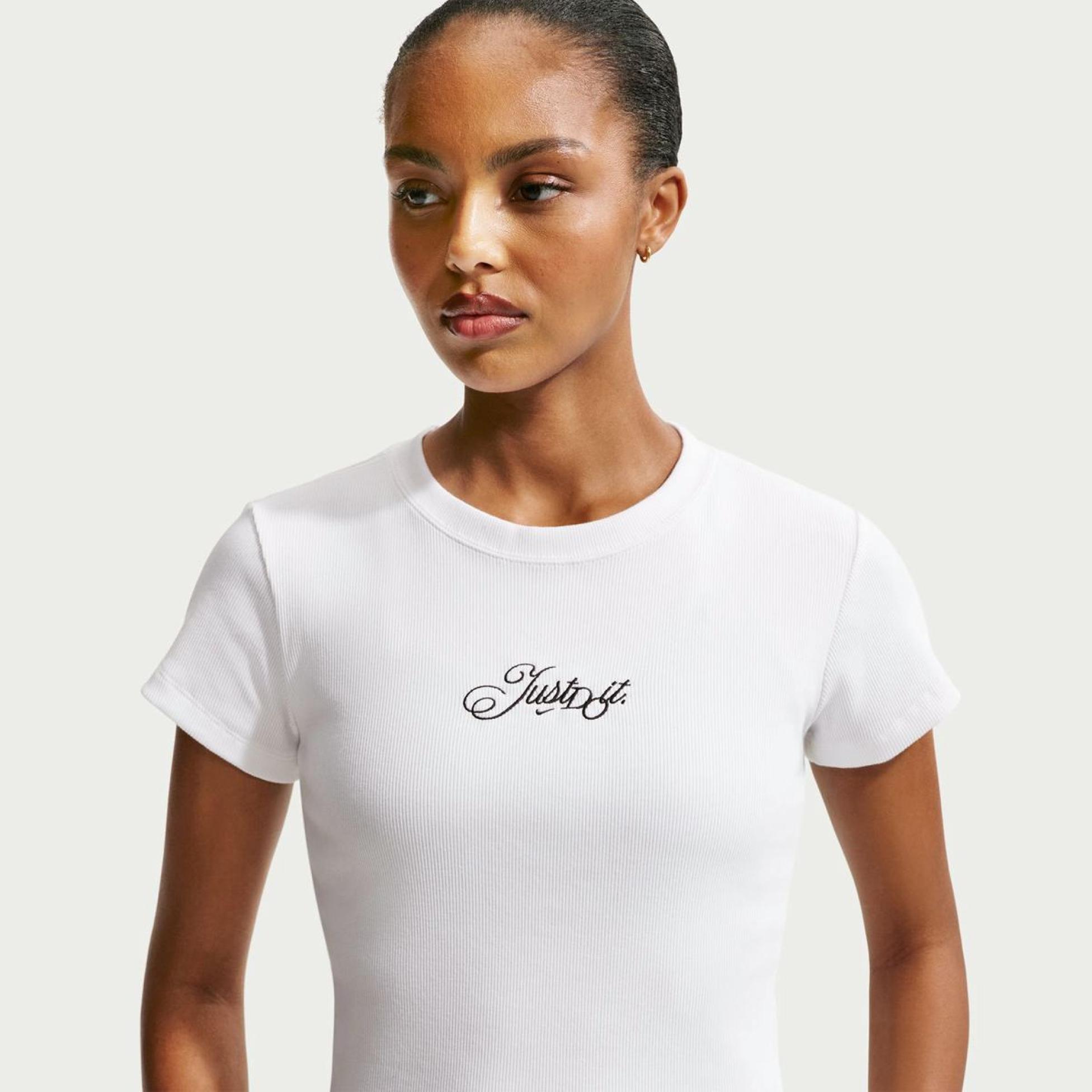 Outlet Жіноча футболка NIKE W NSW RIB MOD CRP JDI TEE IH7996-100