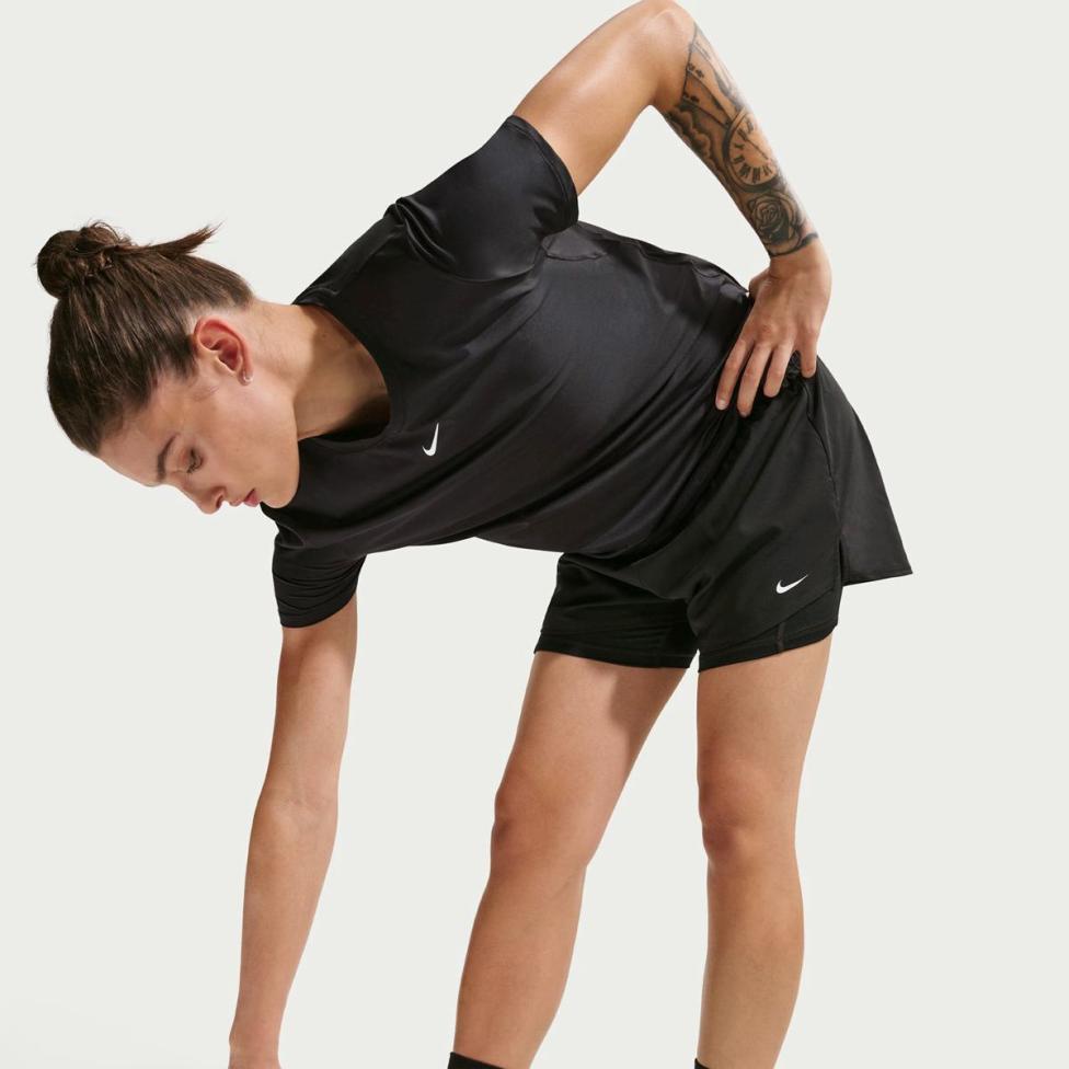 Outlet Жіночі шорти NIKE W NK ONE DF HR 3IN 2N1 SHORT DX6016-011_image_3