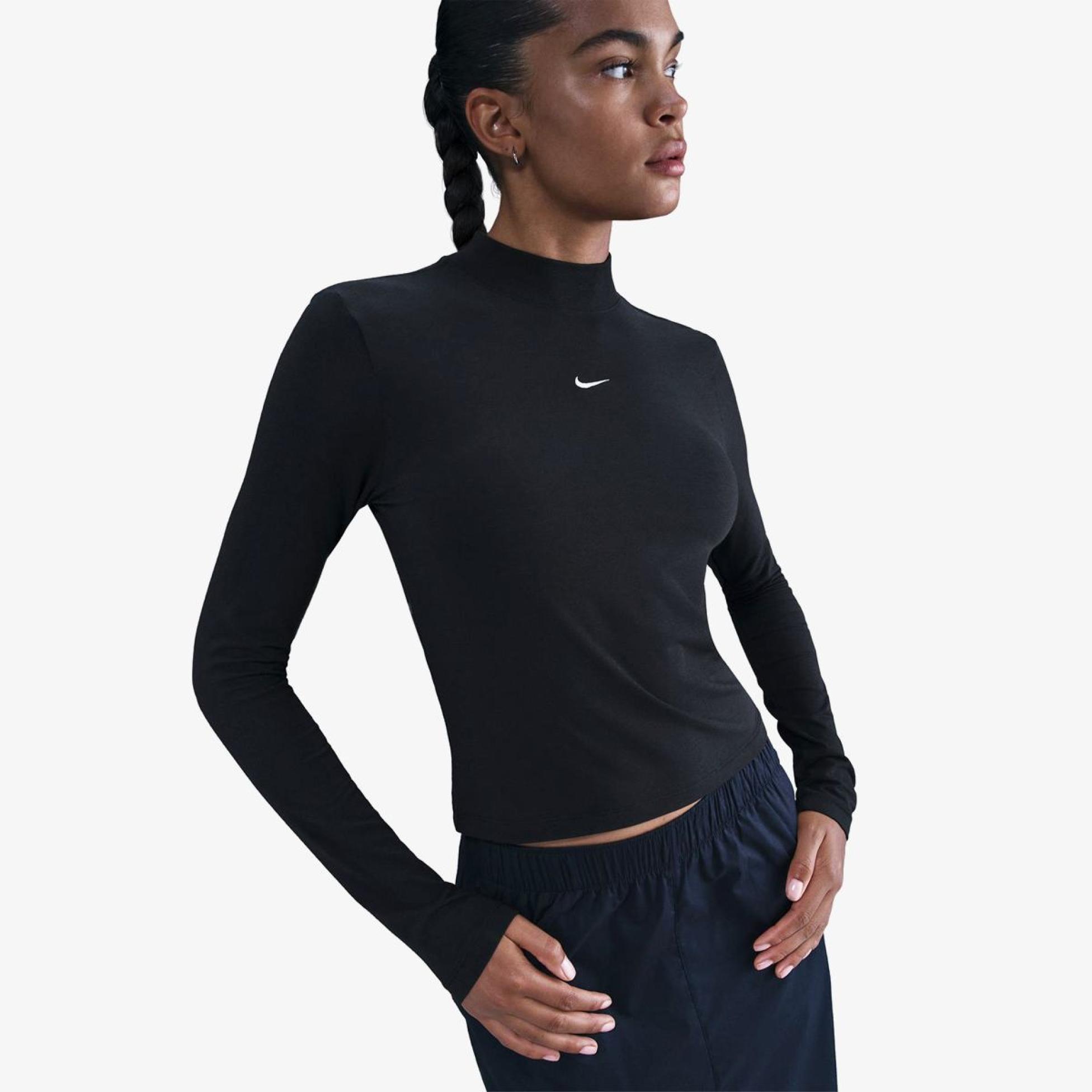Outlet Жіноча футболка NIKE W NSW NK CHLL KNT MOCK TEE HV5027-011