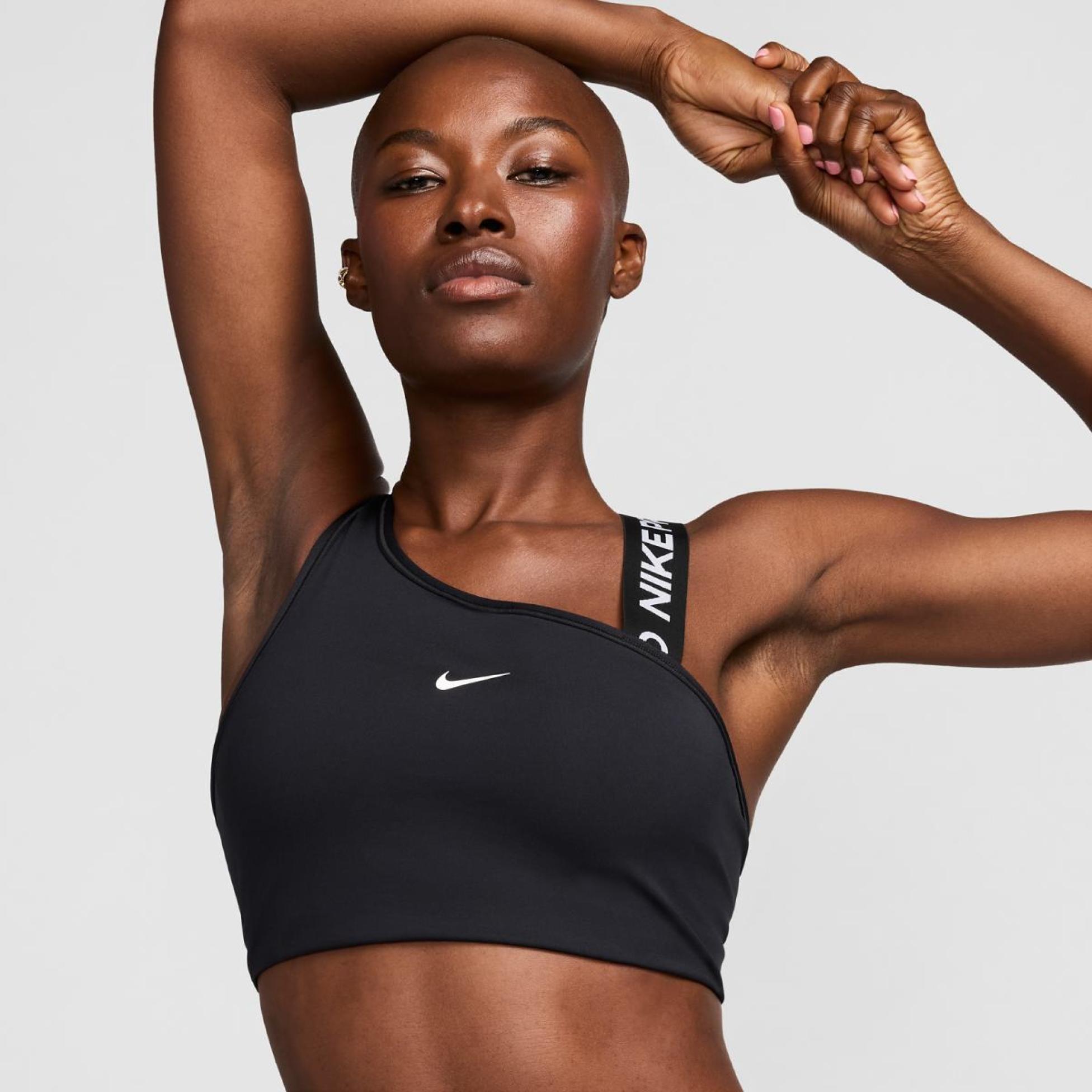 Outlet Жіночий топ NIKE W NP SWOOSH MS ASYM BRA FV6526-010