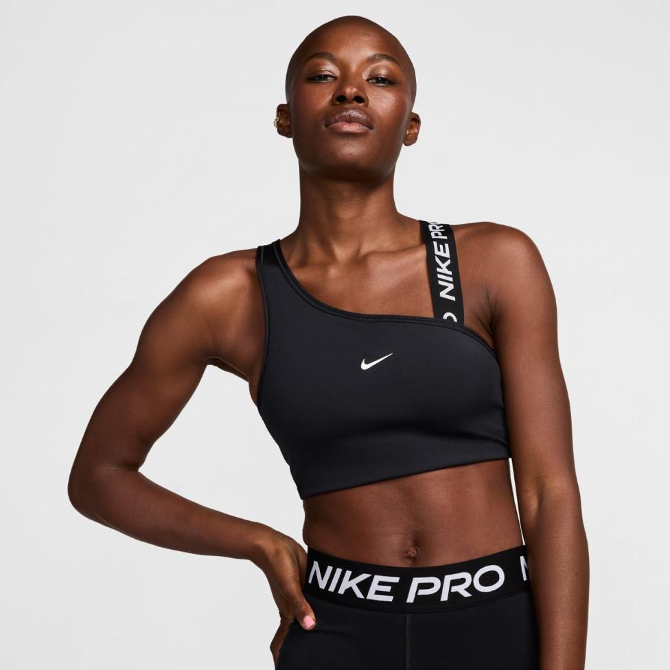 Outlet Жіночий топ NIKE W NP SWOOSH MS ASYM BRA FV6526-010