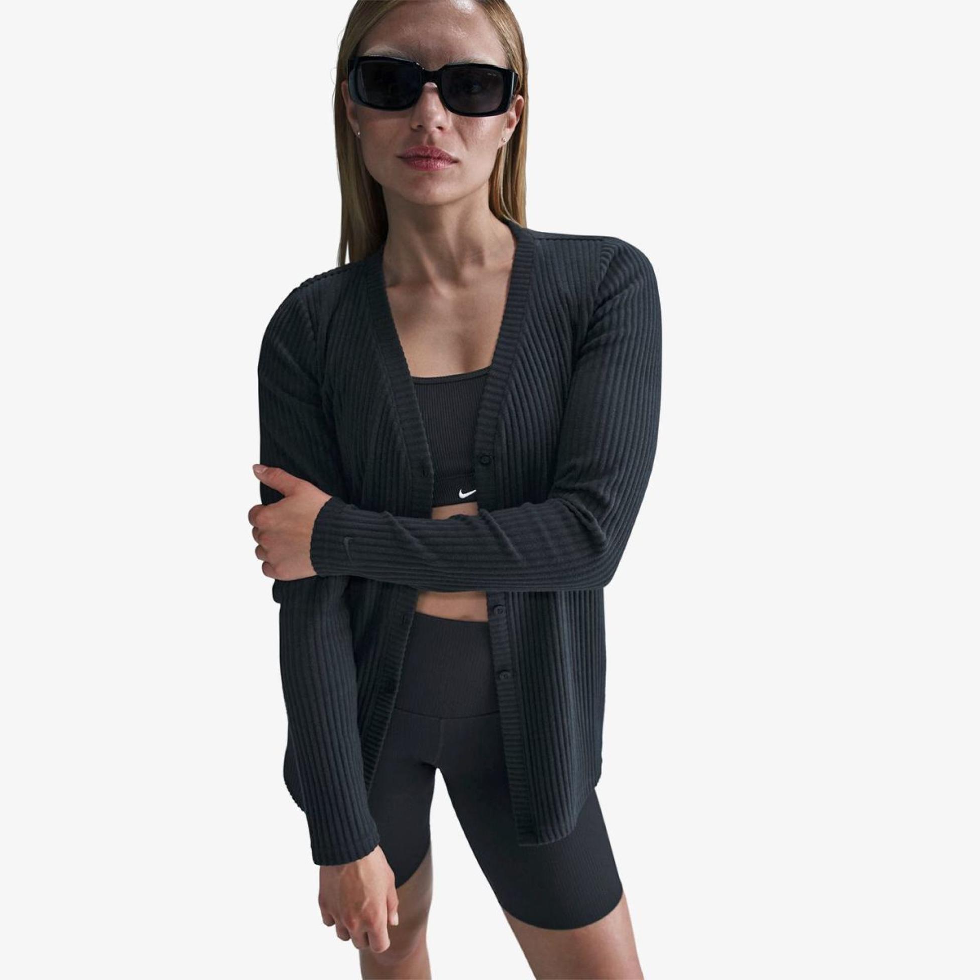 Outlet Жіноча толстовка NIKE W NSW NK CHLL KNT RIB CARDIGAN HJ1242-010