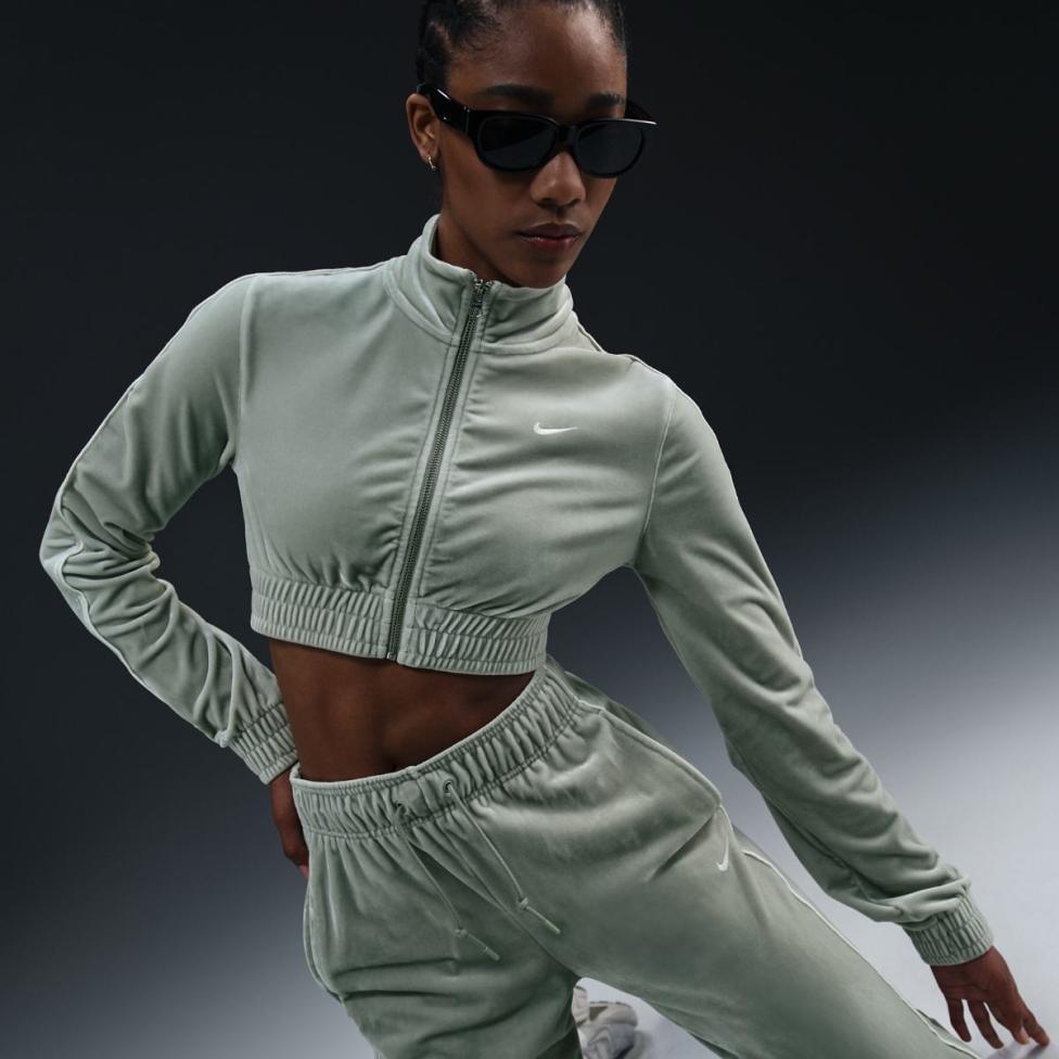 Outlet Жіноча толстовка NIKE W NSW CLLCTN VELOUR FZ TOP OFL FZ3679-370_image_4