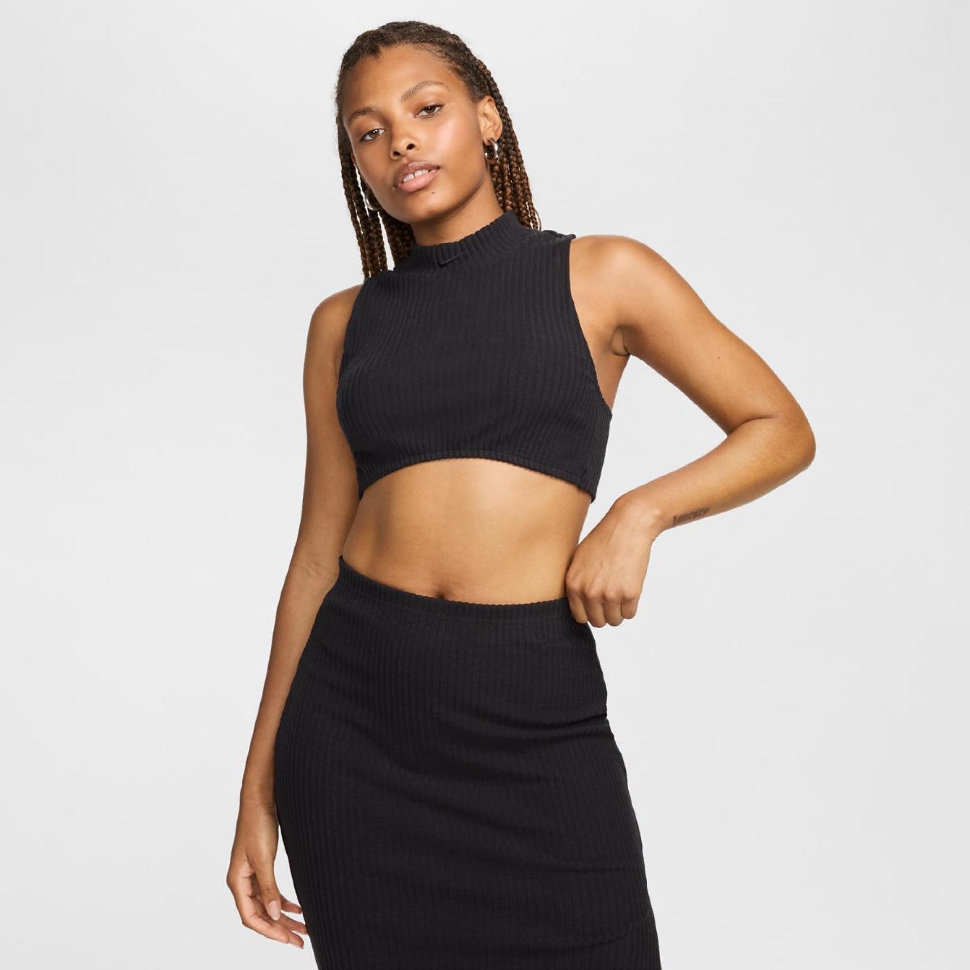 Outlet Жіноча майка NIKE W NSW CHLL KNT RIB CRP TNK FN3677-010