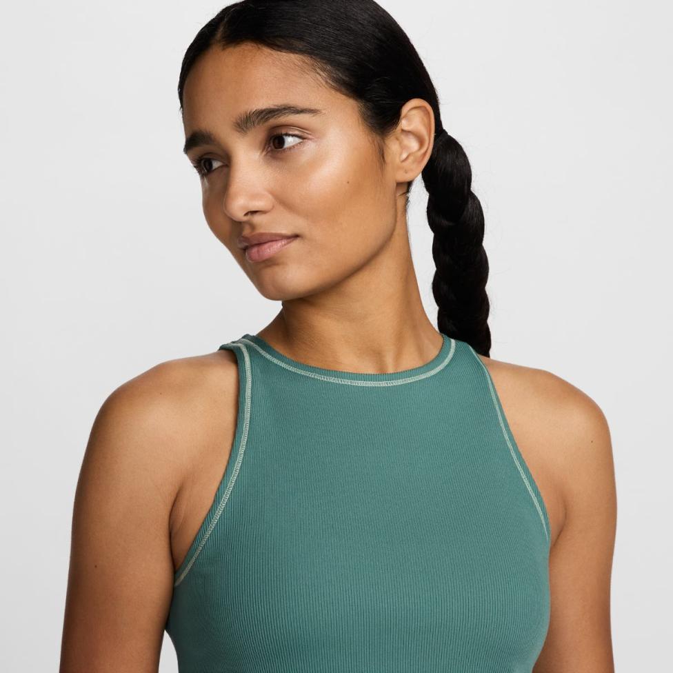 Outlet Жіноча майка NIKE W ONE FITTED Dri-FIT RIB TANK NV FN3077-361_image_3