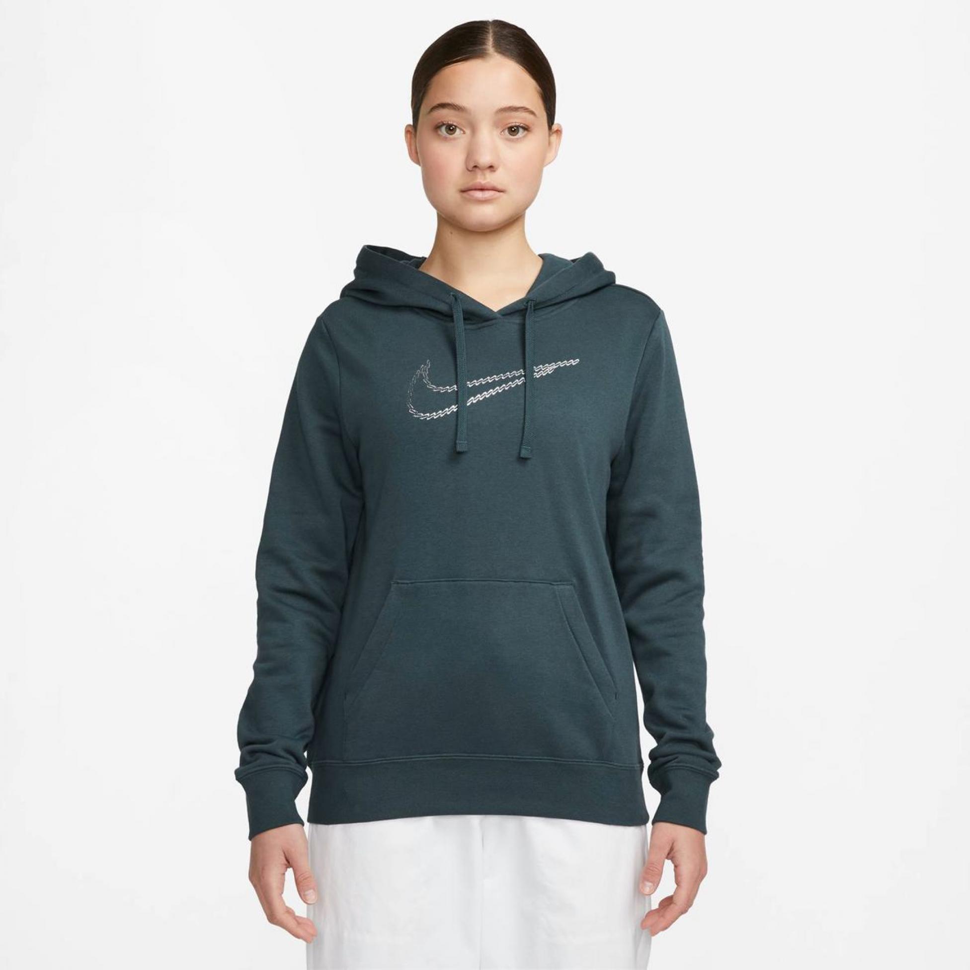 Outlet Жіноча толстовка NIKE W NSW PE CLB FLC SHINE OS PO FB8763-328