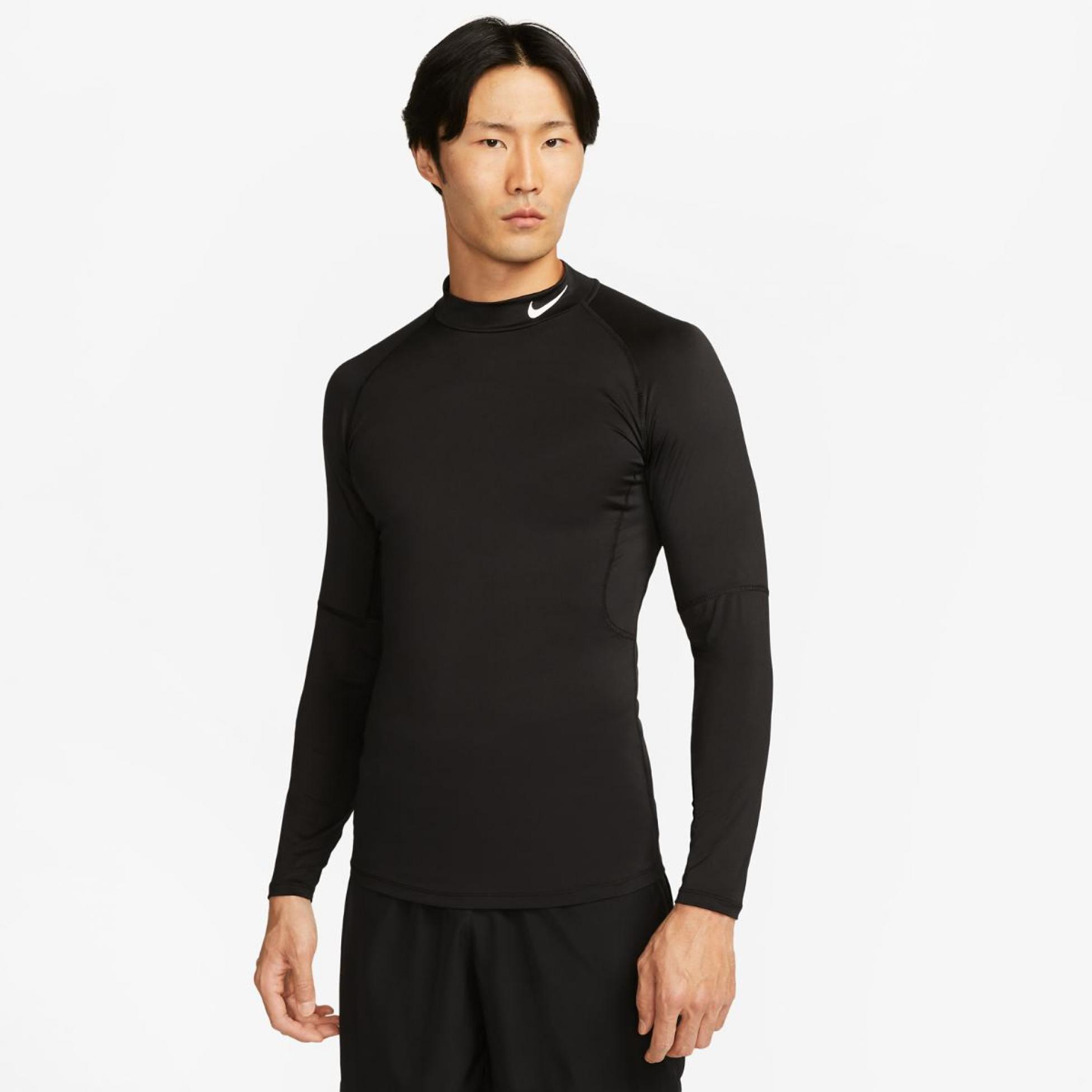 Outlet Чоловічий лонгслів NIKE M NP Dri-FIT TIGHT LS MOCK FB7908-010