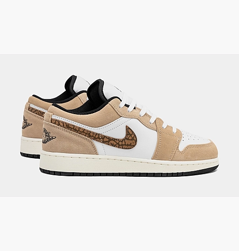 Outlet Кросівки Air Jordan 1 Low Se Brown Elephant Gs White/Brown DZ5368-201_image_6