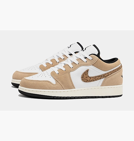 Outlet Кросівки Air Jordan 1 Low Se Brown Elephant Gs White/Brown DZ5368-201_image_5