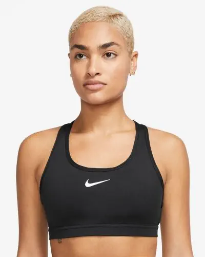 Outlet Топ Nike Swoosh Medium Support Black DX6821-010